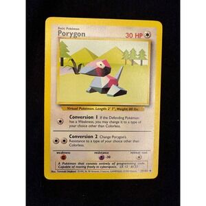Vintage Pokemon Card Porygon 39/102 Base Set 2 1999 WOTC Rare